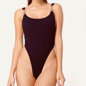 Motel Sexy High Leg One Piece Swimsuit.